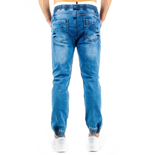 Spodnie joggery męskie (ux0592)  niebieski XL DSTREET