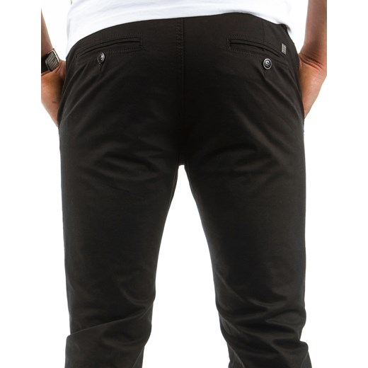 Spodnie męskie chinosy czarne (ux0565)  czarny s31 DSTREET