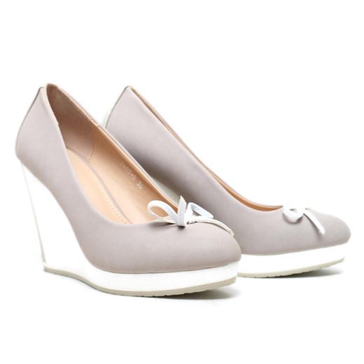 Buty na koturnie szare szary Vices Woman 40 Style4You