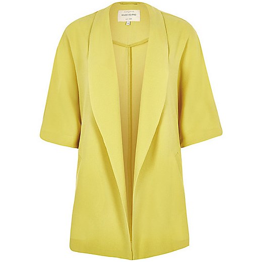 Yellow belted kimono jacket 