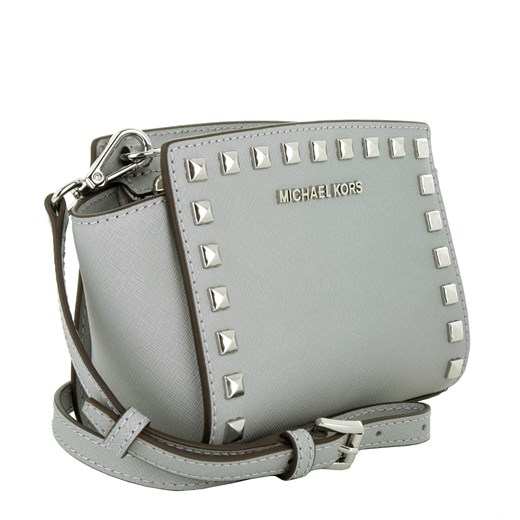 "MICHAEL Michael Kors Selma Stud Mini Messenger Dove torebki szary" Michael Kors szary Fashionette