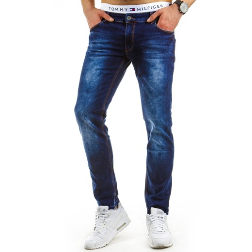 Spodnie jeansowe męskie niebieskie (ux0641)