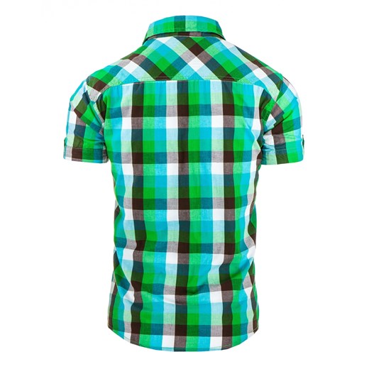 Koszula męska zielona (kx0648) zielony  XL DSTREET