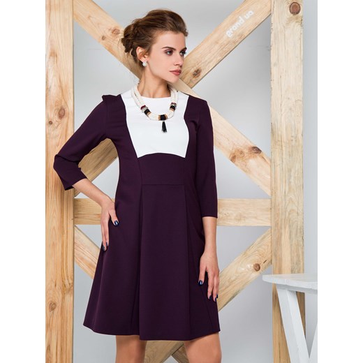 Sukienka z nowoczesnej tkaniny garniturowej purpurowy
