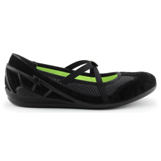 Baleriny Rieker 59575-01 Black16 2061-957 Rieker czarny 36 zebra-buty.pl