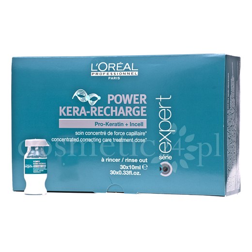 Loreal Power Kera-Recharge Ampułka 30x10 ml Regeneracja L'Oreal Paris niebieski cosmetic24.pl