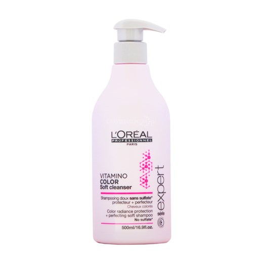 Loreal Vitamino Color Soft Cleanser Szampon 500 ml Ochrona koloru L'Oreal Paris rozowy cosmetic24.pl