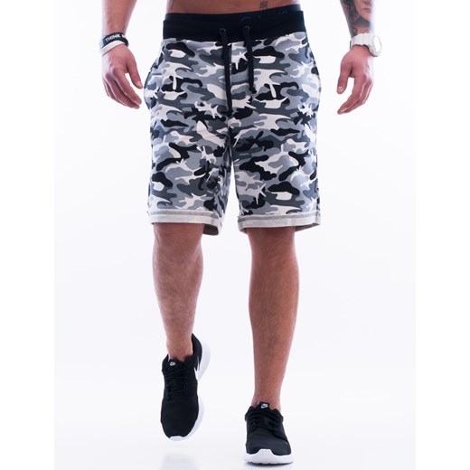 Krótkie męskie spodenki dresowe moro CITY JEANS Factoryprice brazowy L okazyjna cena factoryprice.pl