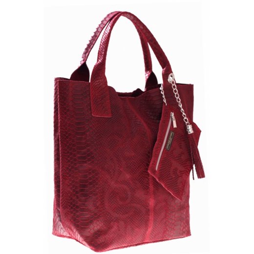 Shopperbag torebka Skórzana wzory 3D Czerwona (kolory)