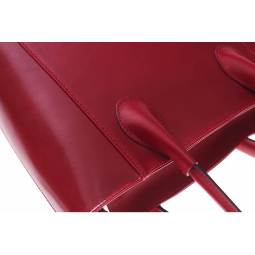 Torebka skórzana Genuine Leather dł. rączki Czerwona (kolory)