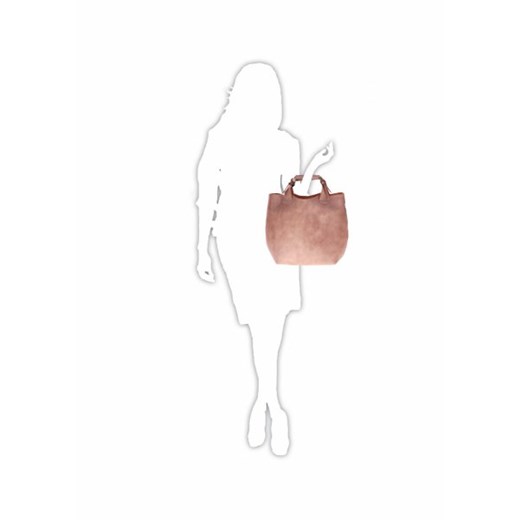 Torebka skórzana Shopperbag z kosmetyczką Beżowa (kolory)