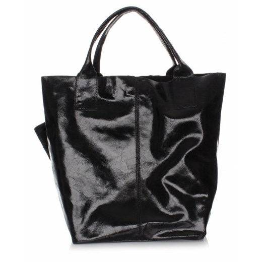 Elegancki Shopperbag Genuine Leather Lakierowana Skóra Czarna (kolory)