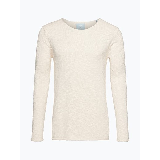 minimum - Sweter męski z dodatkiem lnu – Cormac, biały