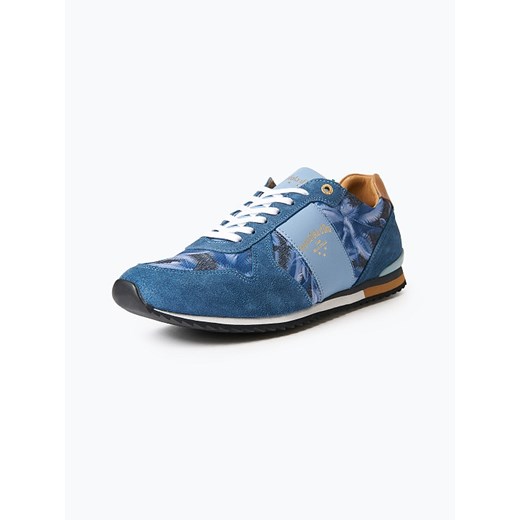 Pantofola d`Oro - Tenisówki męskie ze skórzaną lamówką – Teramo, niebieski