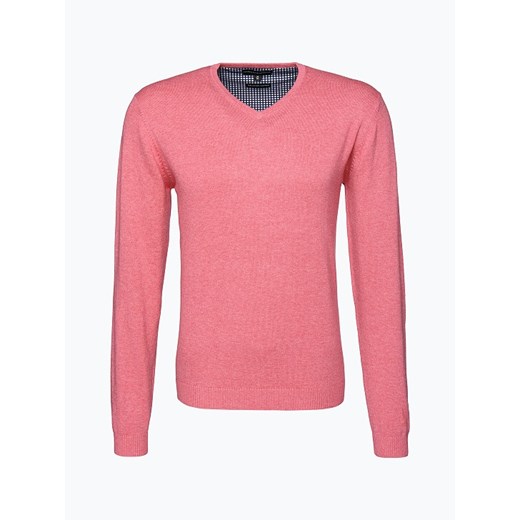 Finshley & Harding - Sweter męski z dodatkiem kaszmiru, różowy