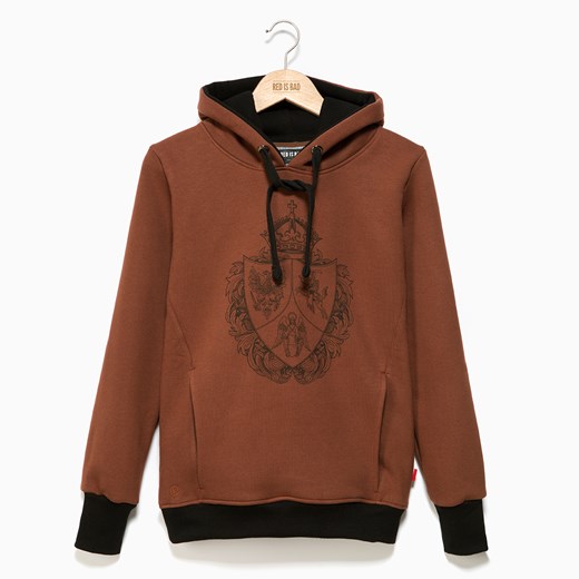 Bluza damska z kapturem Herb Trojga Narodów brazowy Red Is Bad
