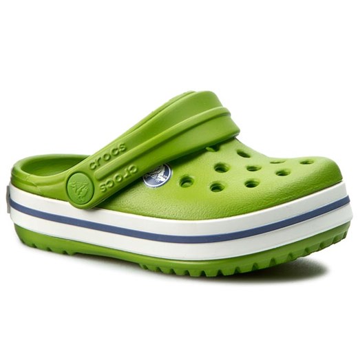 Klapki CROCS - Crocband Kids 10998 Parrot Green/White Crocs zielony 32.5 eobuwie.pl