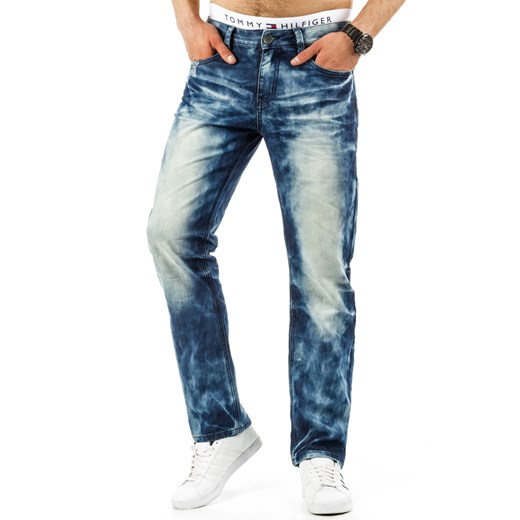 Spodnie jeansowe męskie (ux0662) niebieski Jeans s34 DSTREET
