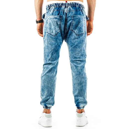 Spodnie joggery męskie niebieskie (ux0668) Jeans niebieski M DSTREET