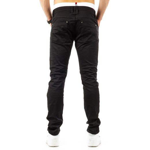 Spodnie jeansowe męskie czarne (ux0659) czarny  s36 DSTREET