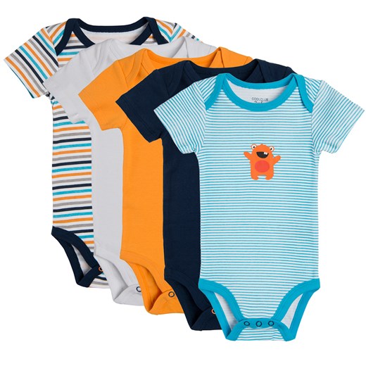 Cool Club, Body niemowlęce z krótkim rękawem, 5 szt. Cool Club mietowy 98,92,86,80,74,68,62,56 smyk