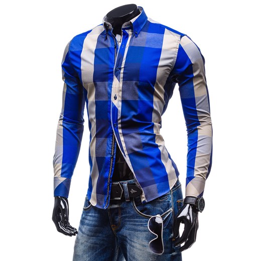 Koszula męska BY MIRZAD 3705 kobaltowa