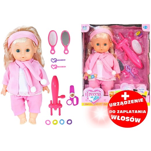 Lean Toys, Lalka z długimi włosami + akcesoria do czesania Lean Toys smyk