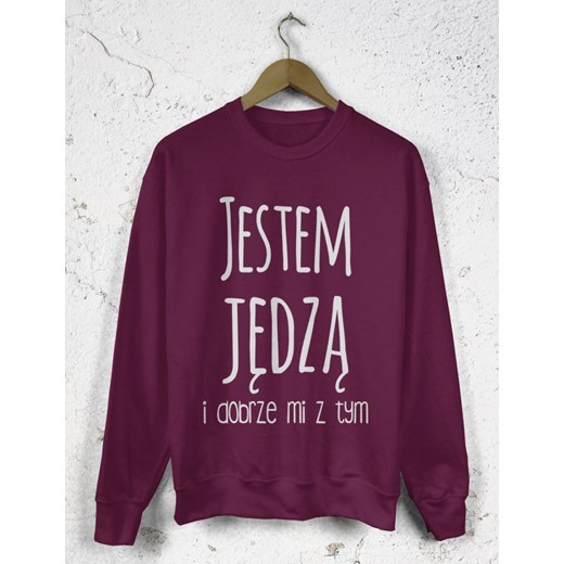 Bluza Oversize Jestem jędzą i dobrze mi z tym czerwony S dirtyshop.pl