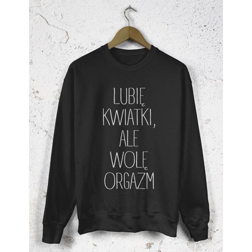 Bluza Oversize Lubię kwiatki ale wolę orgazm czarny XL dirtyshop.pl