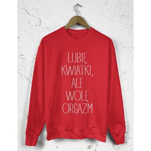 Bluza Oversize Lubię kwiatki ale wolę orgazm czerwony S dirtyshop.pl
