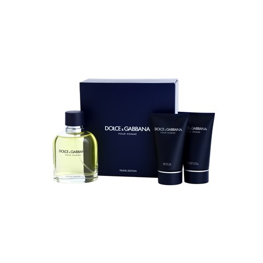 Dolce & Gabbana Pour Homme zestaw upominkowy IX. woda toaletowa 125 ml + balsam po goleniu 50 ml + żel pod prysznic 50 ml