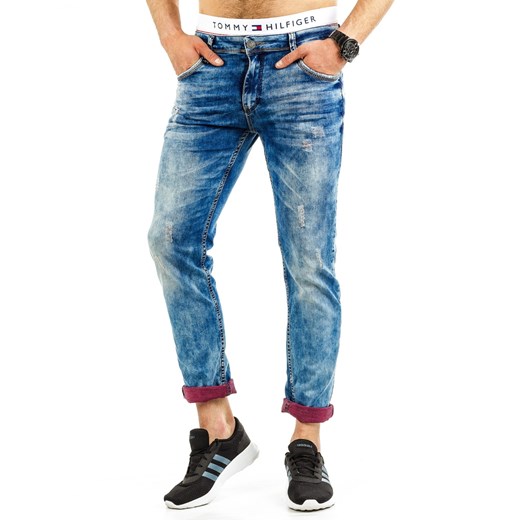 Spodnie jeansowe męskie (ux0687) Jeans niebieski S33 DSTREET