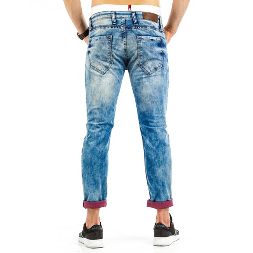 Spodnie jeansowe męskie (ux0687) niebieski Jeans S30 DSTREET