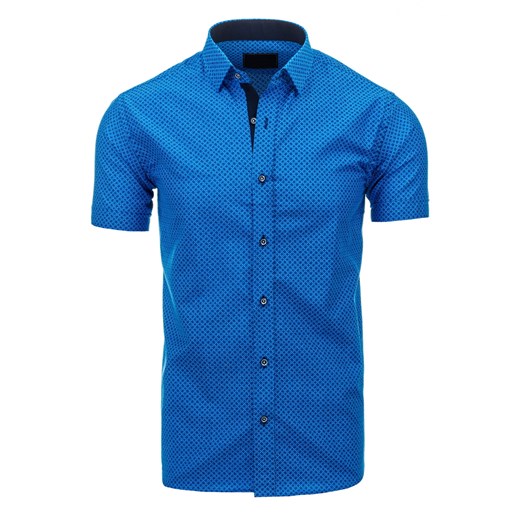 Koszula męska niebieska (kx0698) niebieski  XL DSTREET
