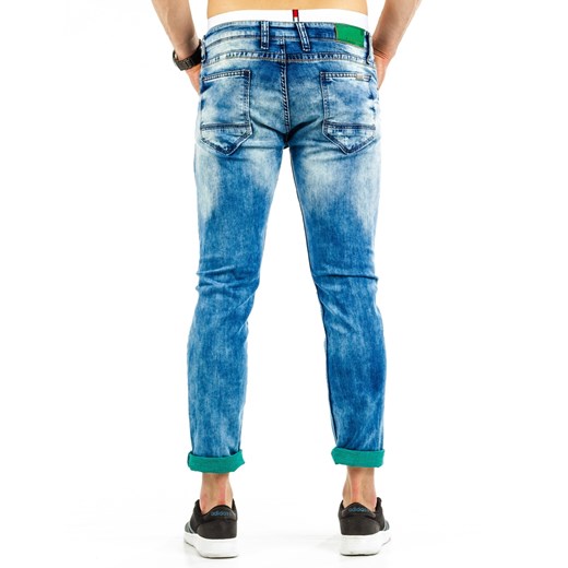 Spodnie jeansowe męskie (ux0683) Jeans niebieski s36 DSTREET