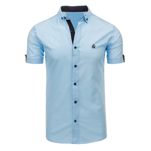 Koszula męska błękitna (kx0700) niebieski  XL DSTREET