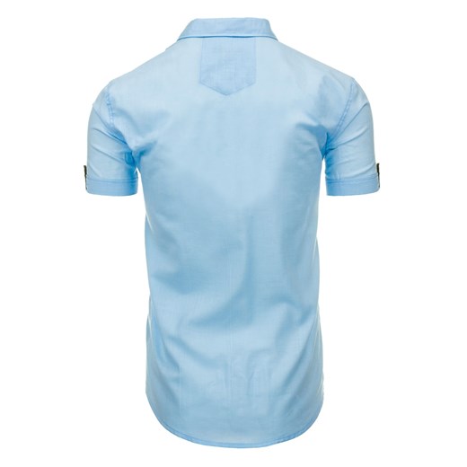 Koszula męska błękitna (kx0700)  niebieski L DSTREET