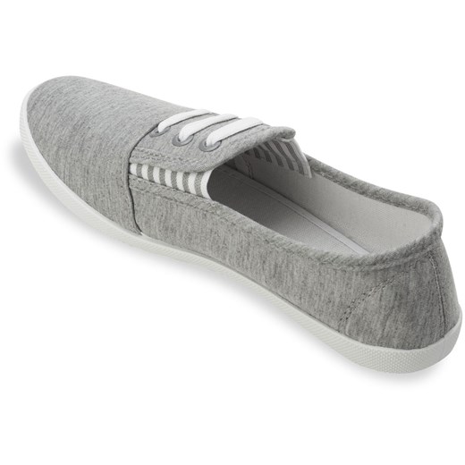 LEKKIE DAMSKIE TENISÓWKI MARYNARSKIE - SLIP ON - BIAŁY szary world-style.pl