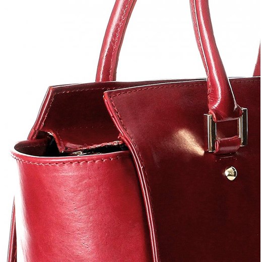 Modny Kufer Skórzany Made in Italy Czerwony (kolory)  Genuine Leather  PaniTorbalska