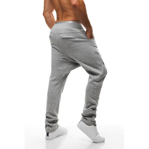 J.STYLE K-01 SPODNIE DRESOWE MĘSKIE BAGGY SZARE