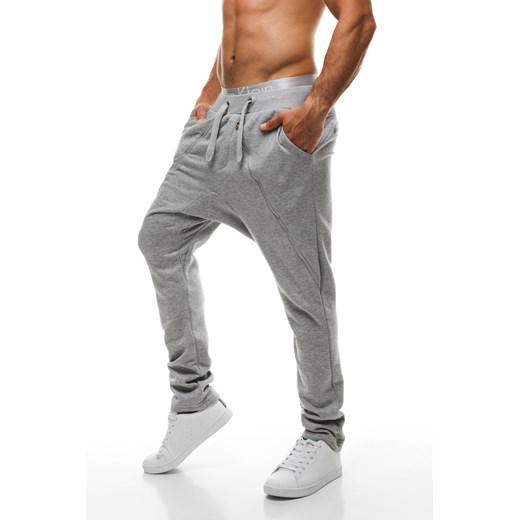 J.STYLE K-01 SPODNIE DRESOWE MĘSKIE BAGGY SZARE