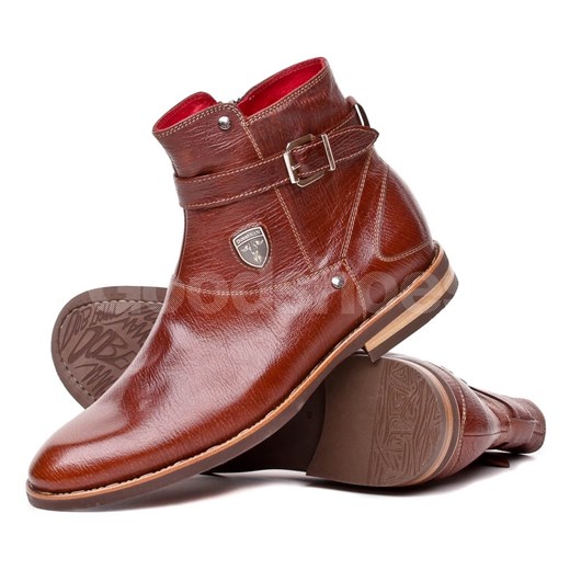 Trzewiki Męskie Doberman Brąz goodshoes skóra