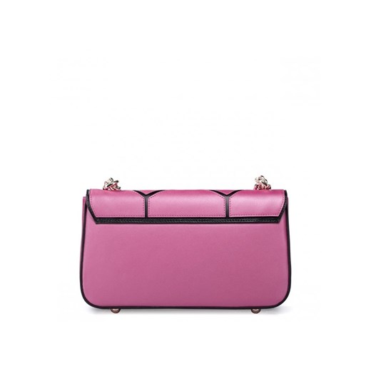 Damska kontrastująca torebka z łańcuszkiem Różowa