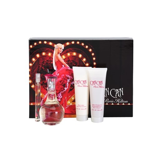 Paris Hilton Can Can zestaw upominkowy I. woda perfumowana 100 ml + woda perfumowana 10 ml + żel pod prysznic 90 ml + mleczko do ciała 90 ml