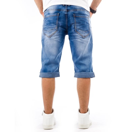 Spodenki jeansowe męskie (sx0258) niebieski Jeans s32 DSTREET