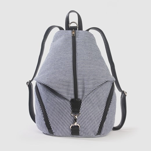 Plecak z płótna z nadrukiem szary Niskie Ceny Jeden rozmiar La Redoute.pl