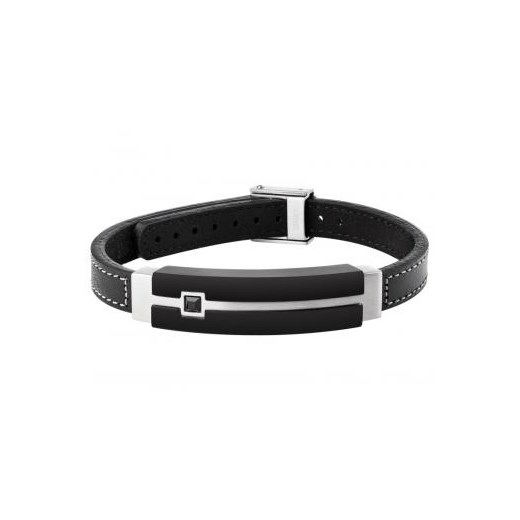 Bransoleta ze stali szlachetnej czarny Aztorin  Apart