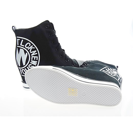 Trampki na koturnie SNEAKERSY czarne