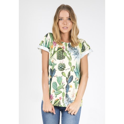 T-SHIRT 'Karny Kaktus' bezowy L Yeah Bunny