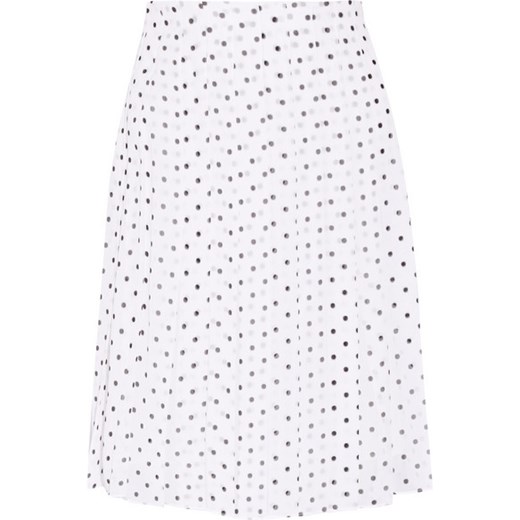 Lewdill pleated polka-dot silk-georgette skirt Theory   NET-A-PORTER